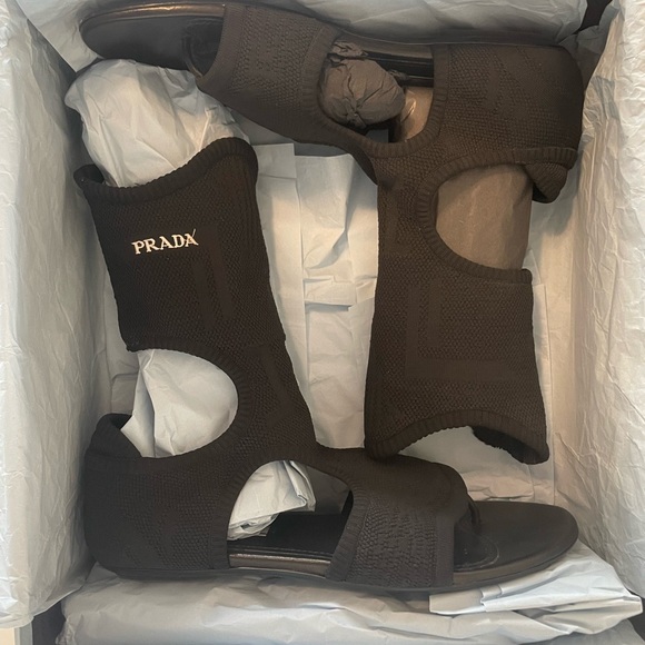 Black Prada sandals size 40 - Picture 1 of 8